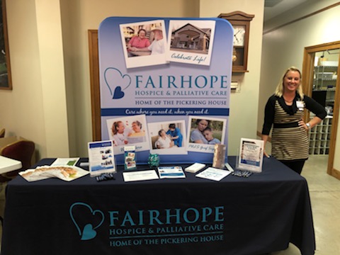 Fairhope Hospice table at event