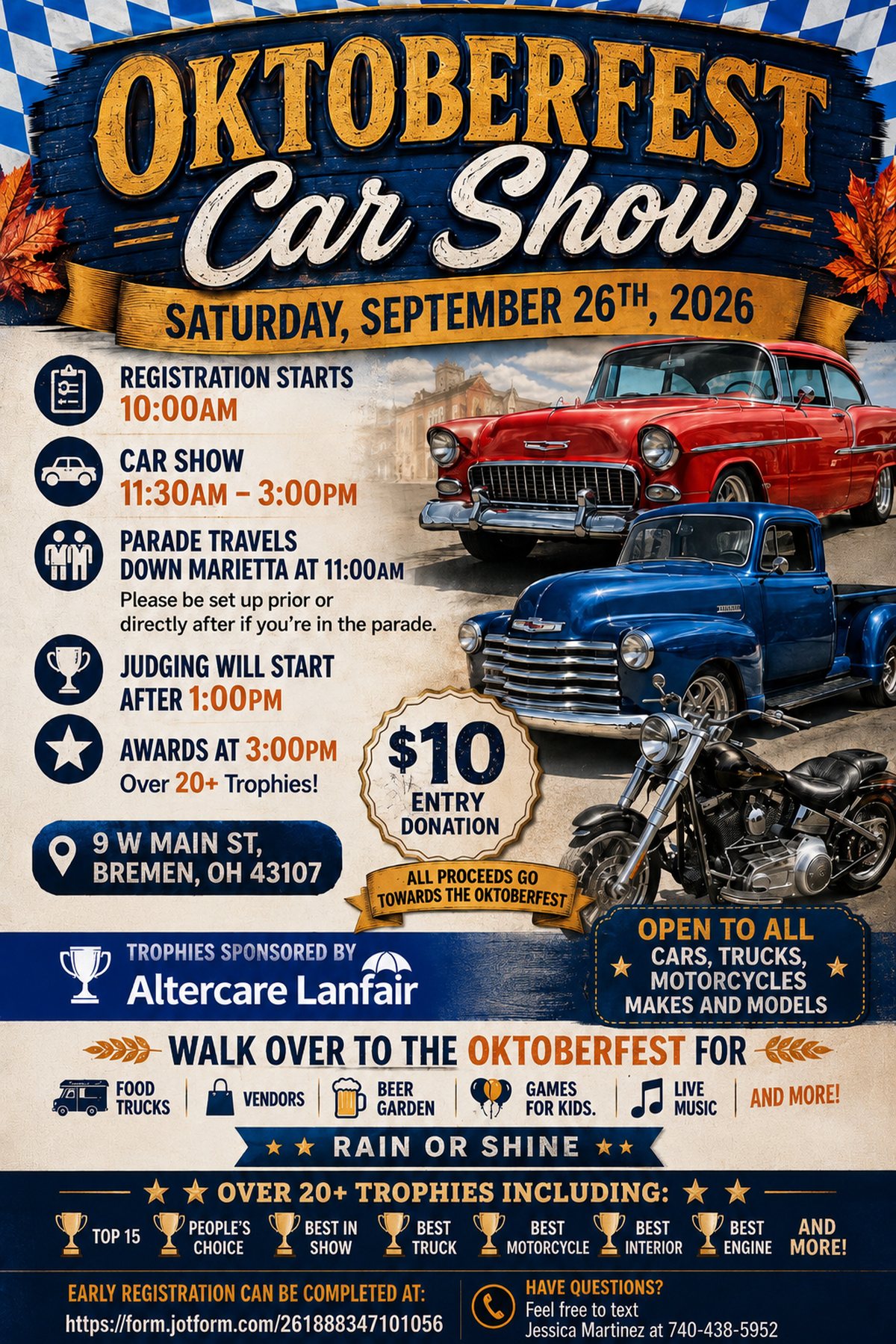 Oktoberfest Car Show flier